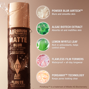 Charlotte Tilbury New! Airbrush Flawless Finish Setting Spray Matte 100ml